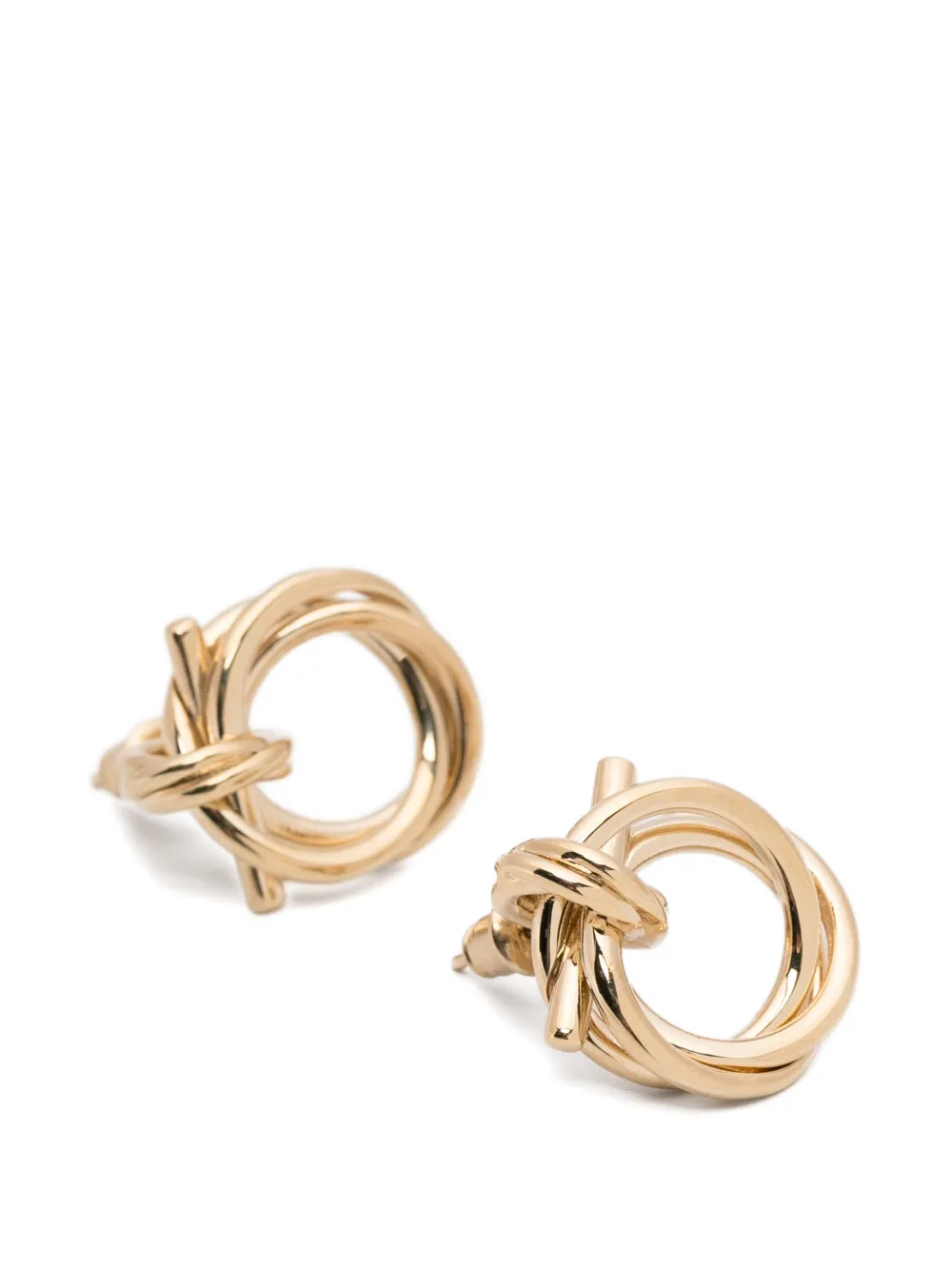  Ferragamo Interlock Circle Earrings - Gold 