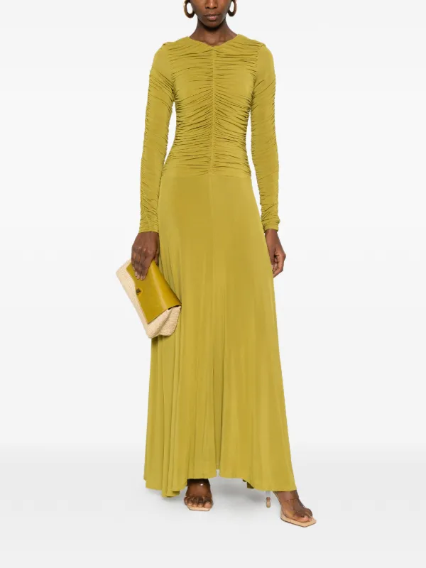 green emerald velvet dress Indira Dress Dark Brown  TOVE Studio