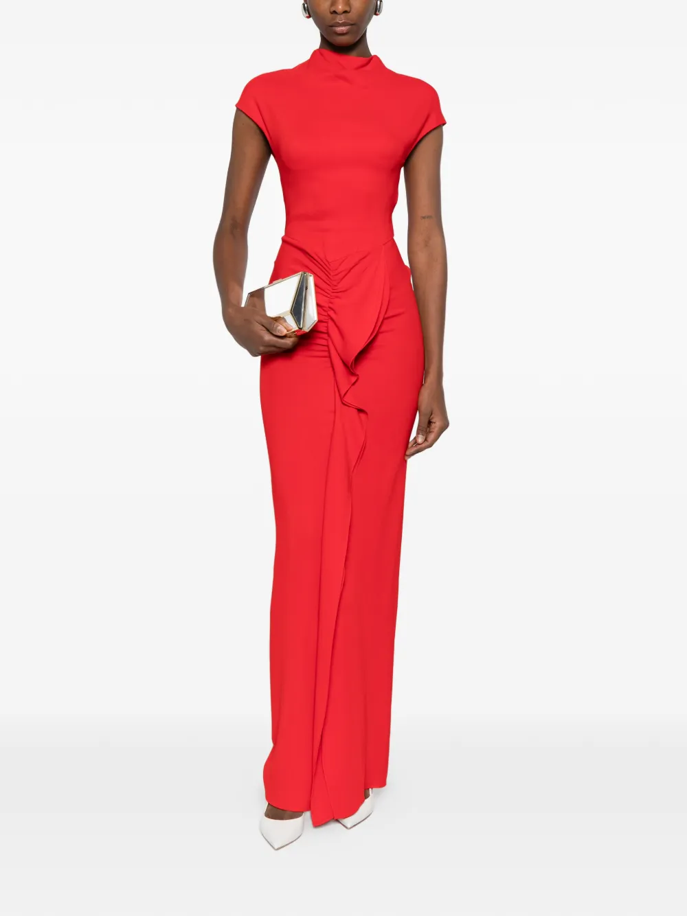 TOVE Beth draped maxi dress - Rood