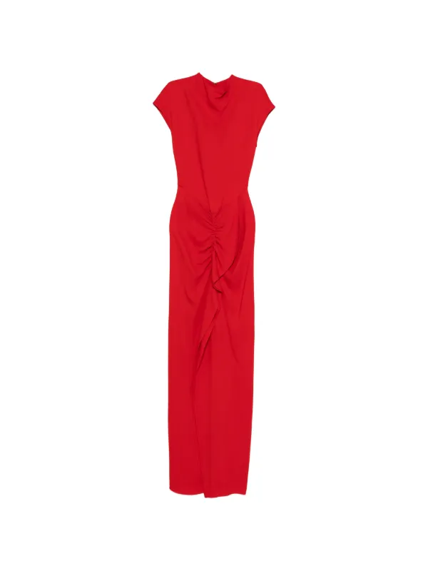 Tove Beth Draped Maxi Dress in Red