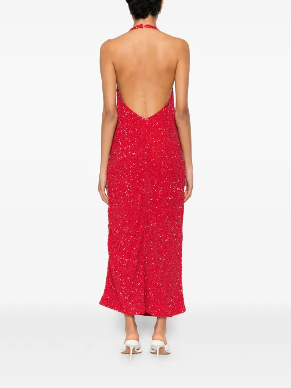 tove backless maxi dress Ramy Brook Tove Cutout Maxi Dress in Coral main image 1