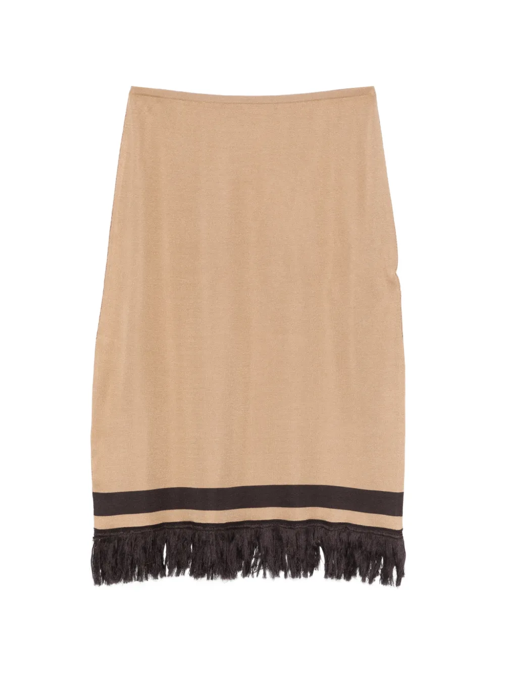 Ferragamo fringe hem midi skirt - Toni neutri