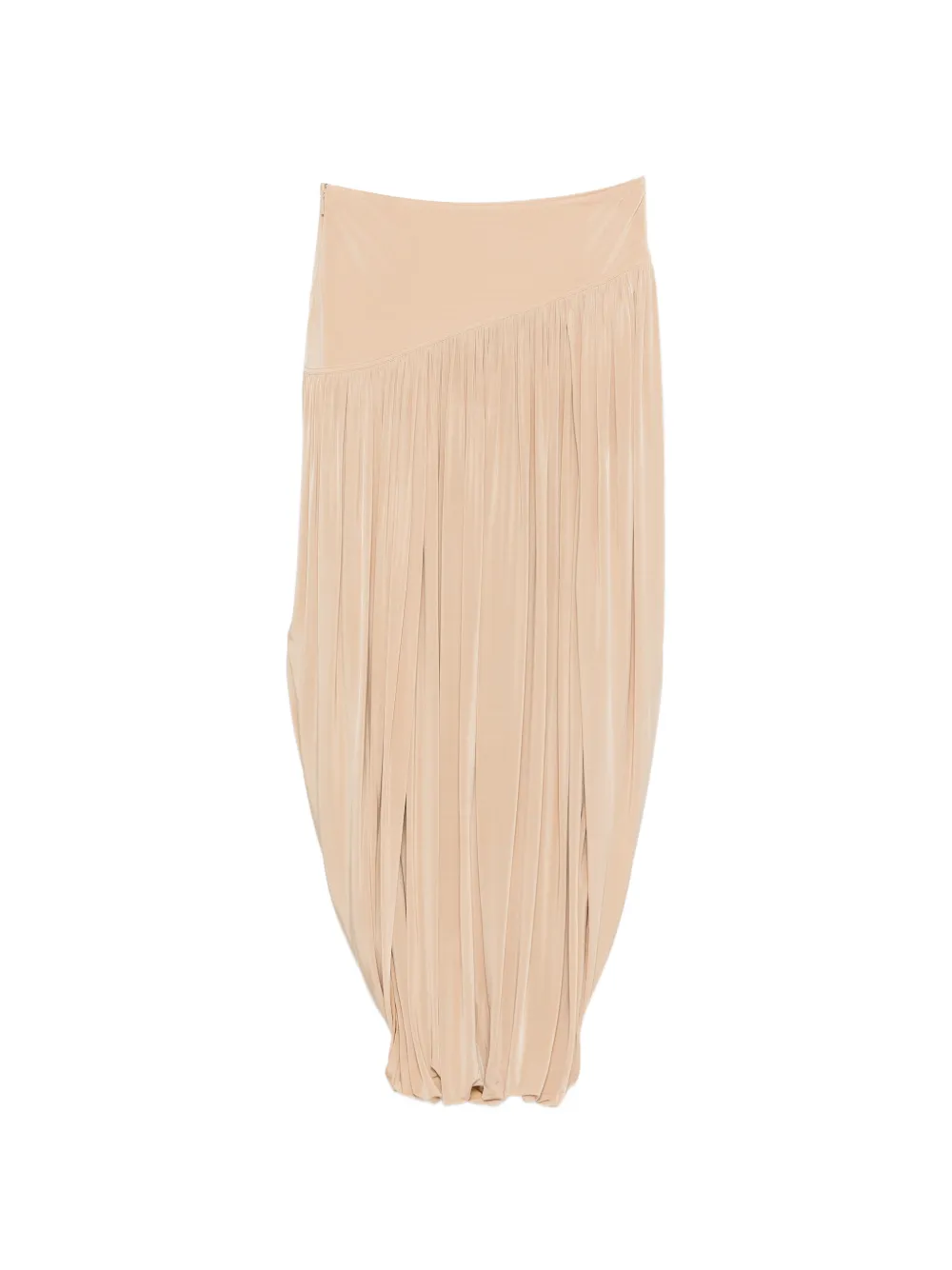 Ferragamo draped curved maxi skirt - Toni neutri