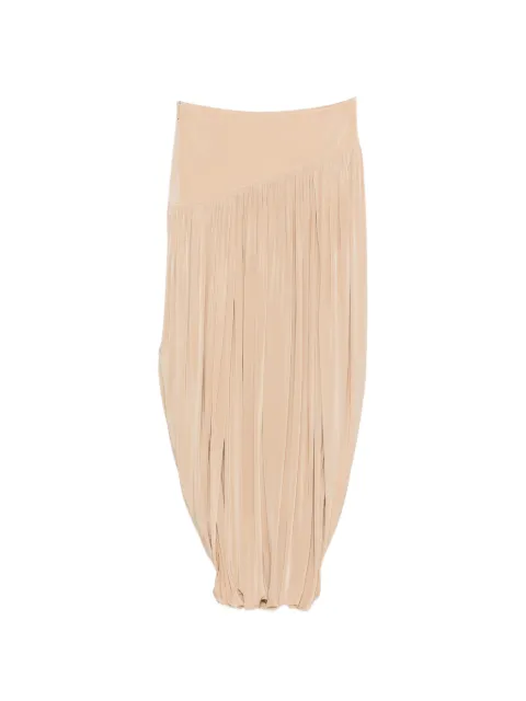 Ferragamo draped curved maxi skirt