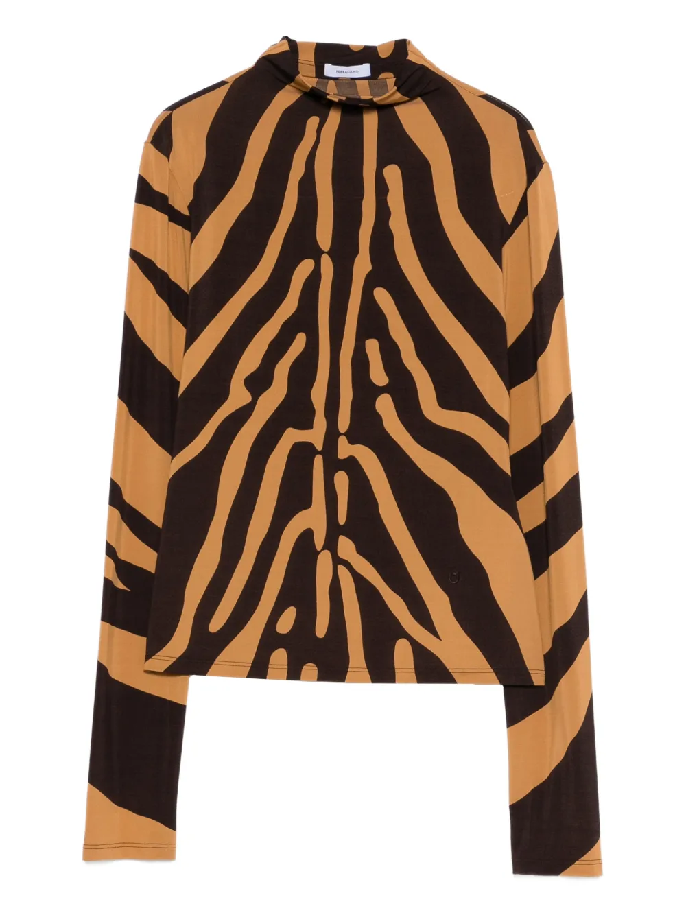 Ferragamo zebra print top | Brown | Image 1
