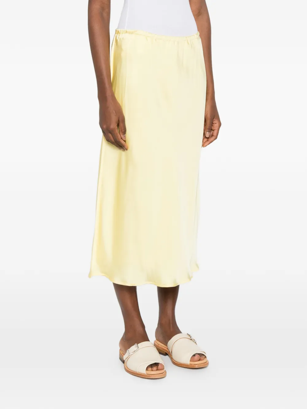  Jil Sander Elasticated-waist Midi Skirt - Yellow 