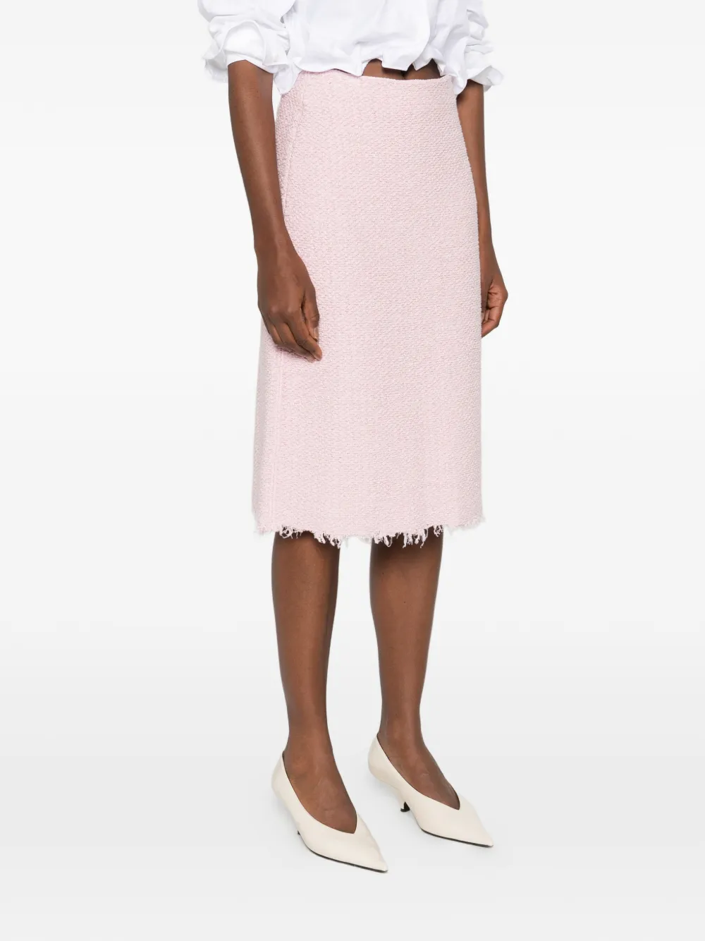 Jil Sander A-lijn rok met franje Roze