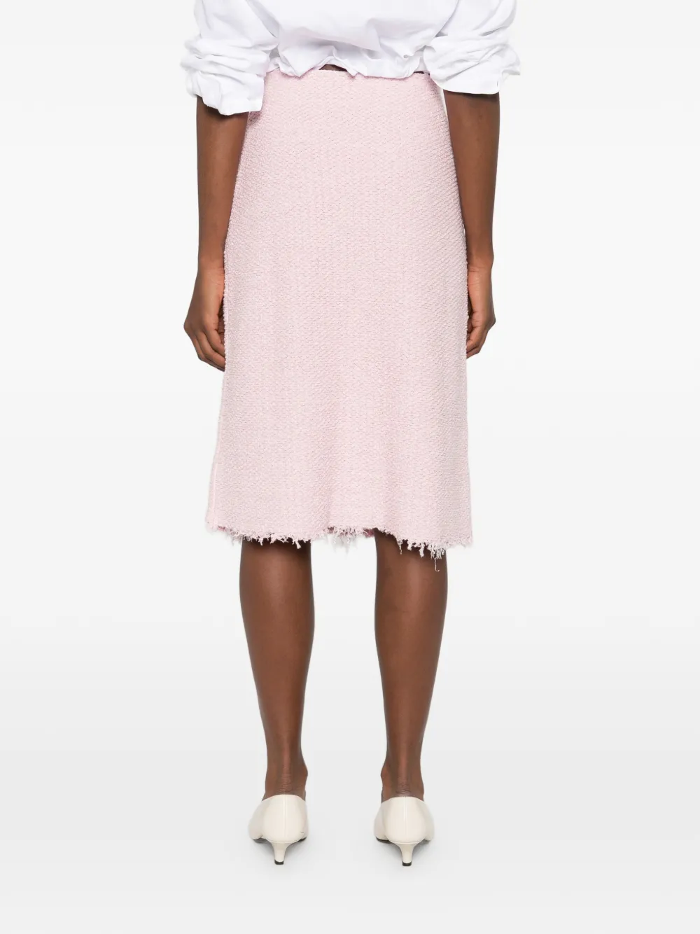 Jil Sander A-lijn rok met franje Roze