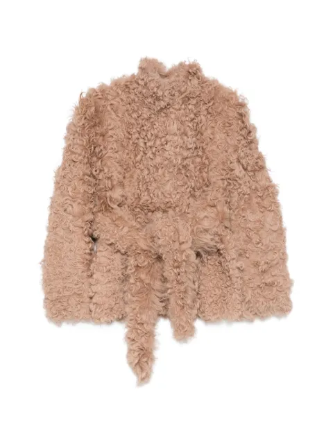 Nour Hammour Elsa belted fur coat