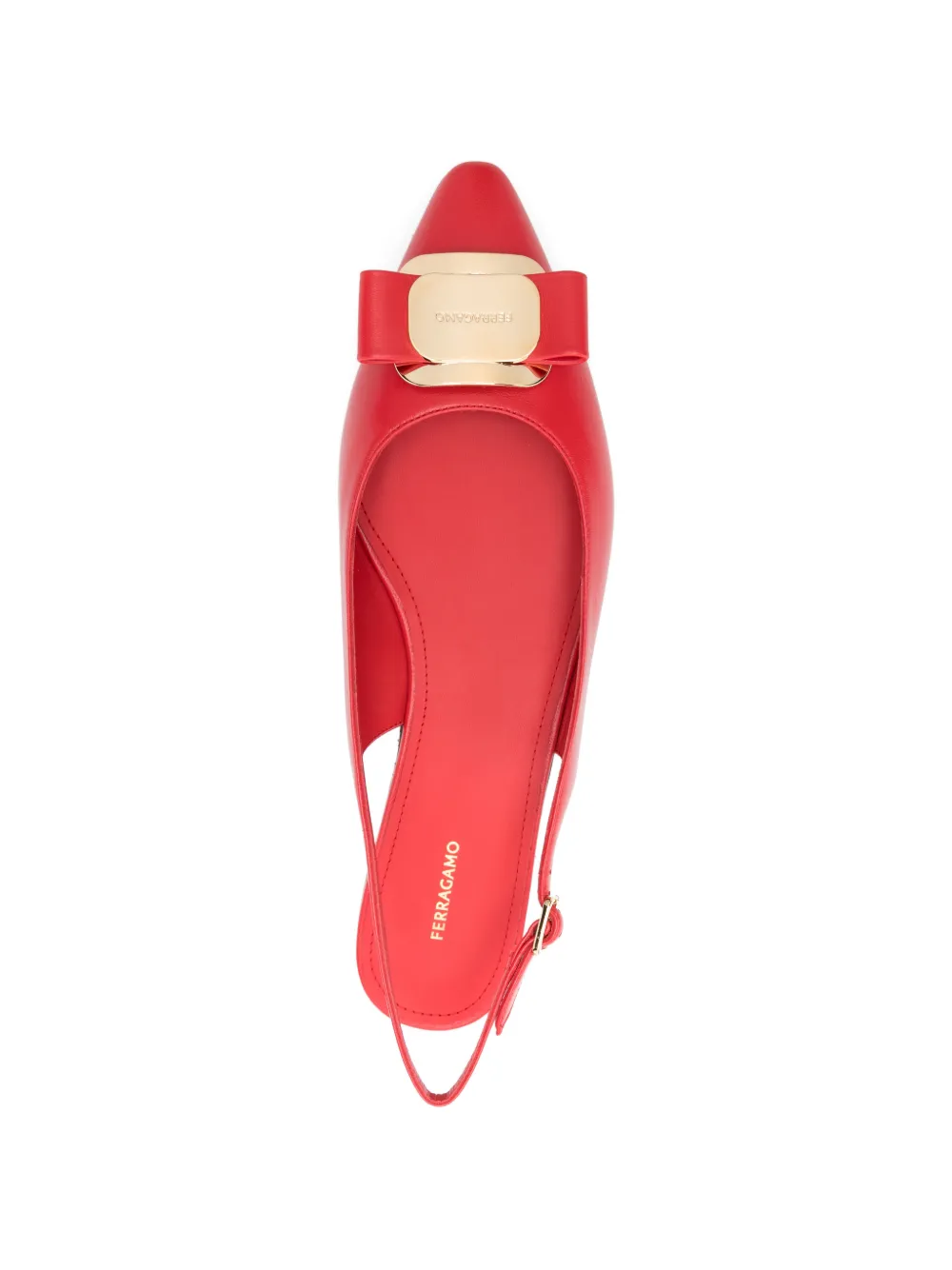 Ferragamo Zelmy ballerina's met strik Rood
