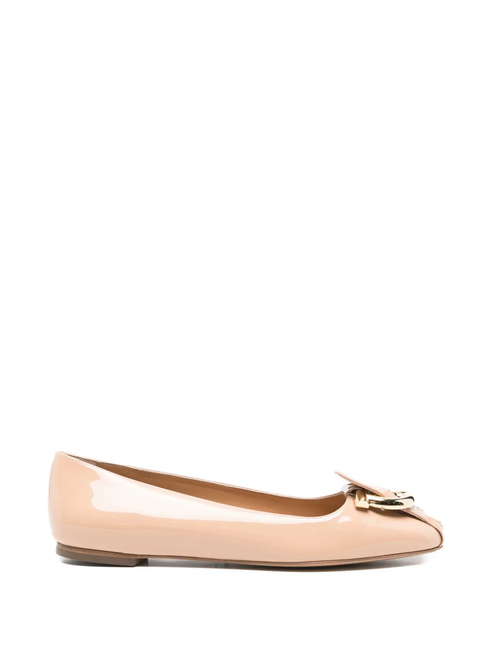 Ferragamo buckle-detail ballet flats - Rosa