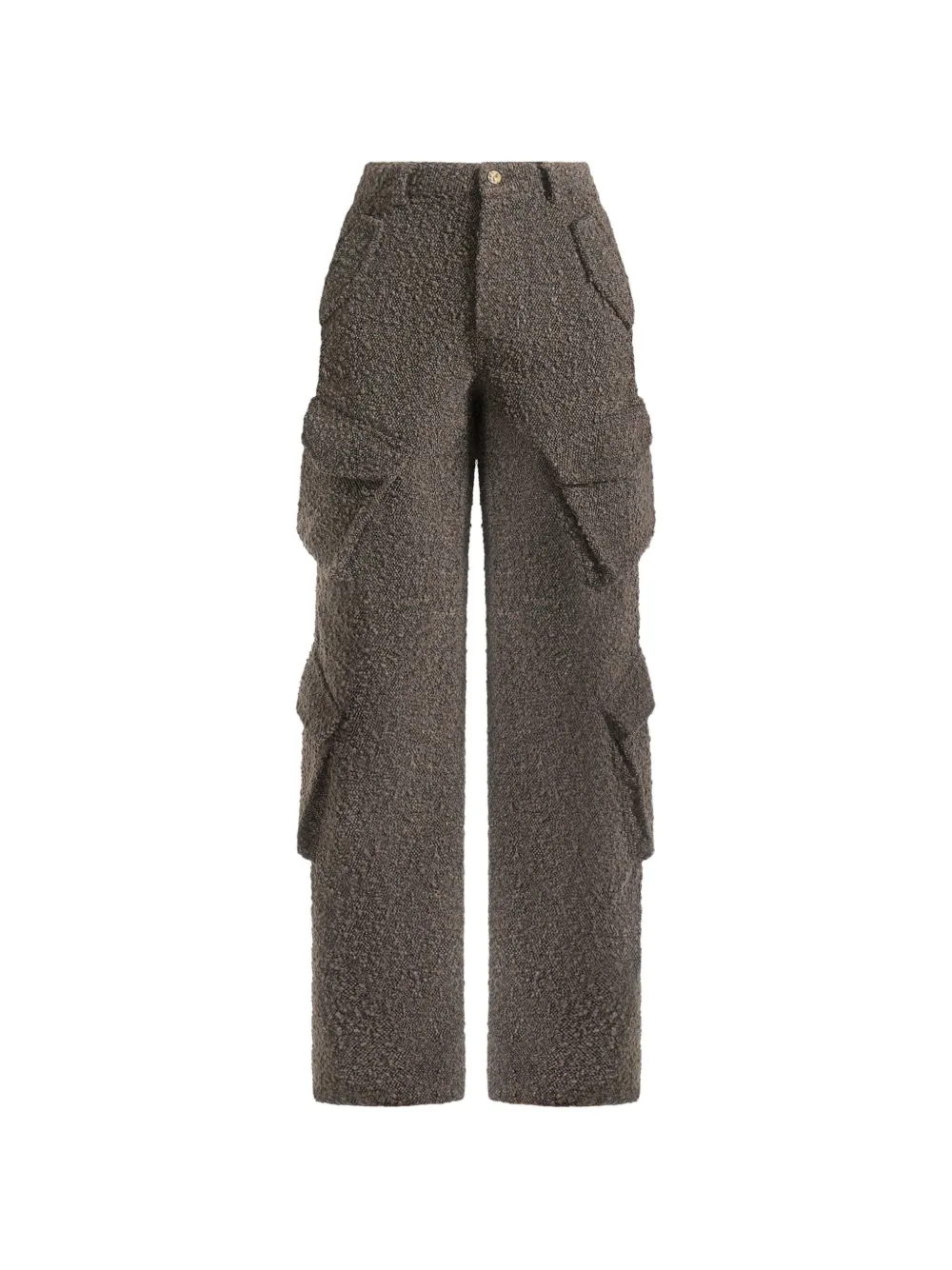 Manière De Voir boucle-effect cargo-pocket trousers - Marrone