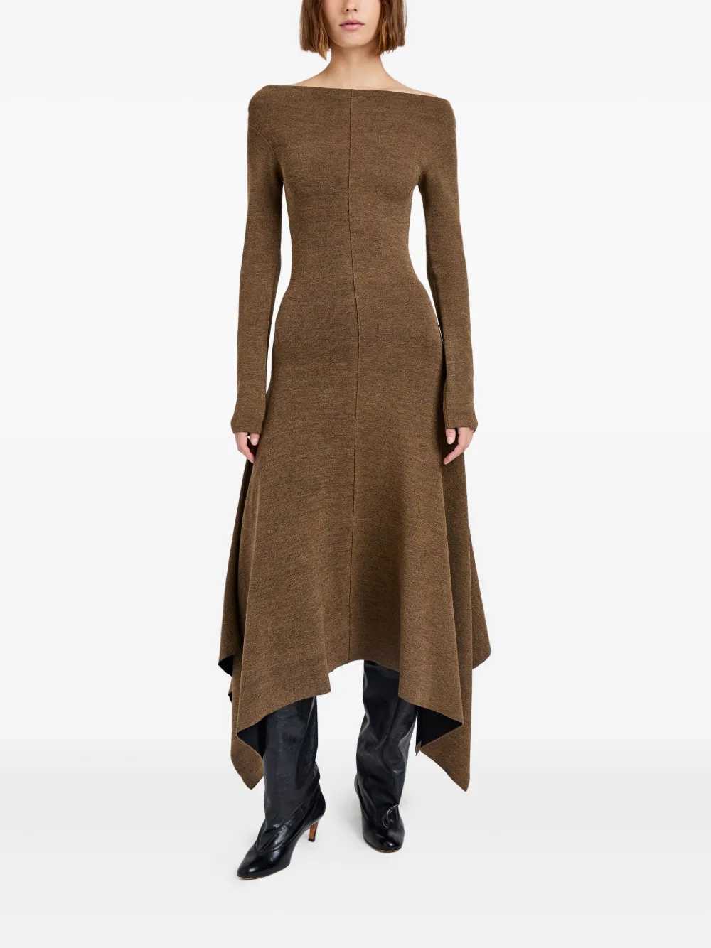 Proenza Schouler Romi jurk - Bruin