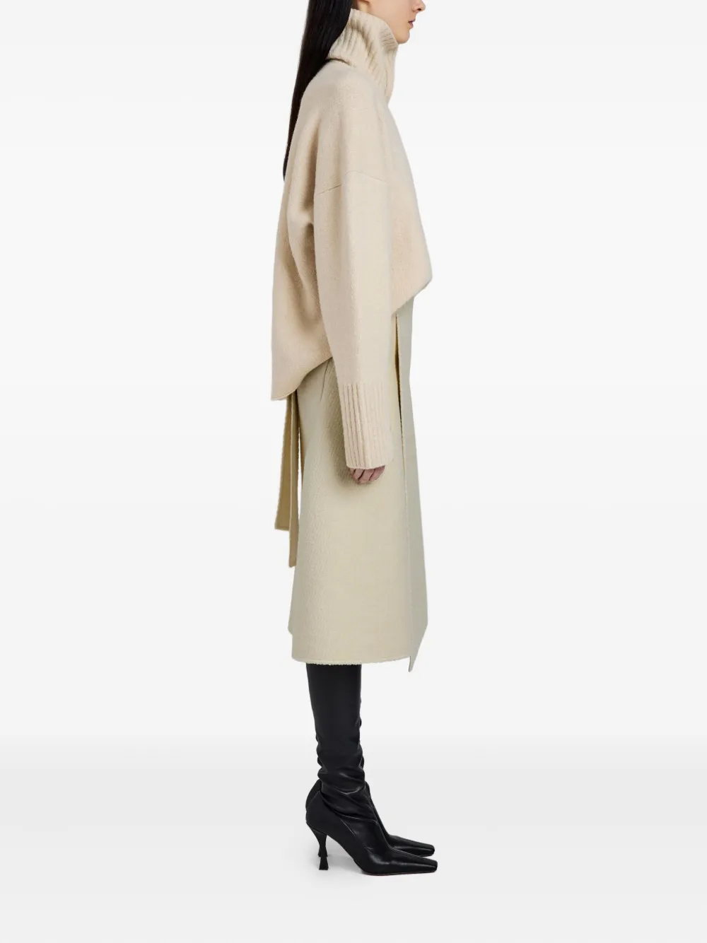 Proenza Schouler Bodhi bouclé twill rok - Beige