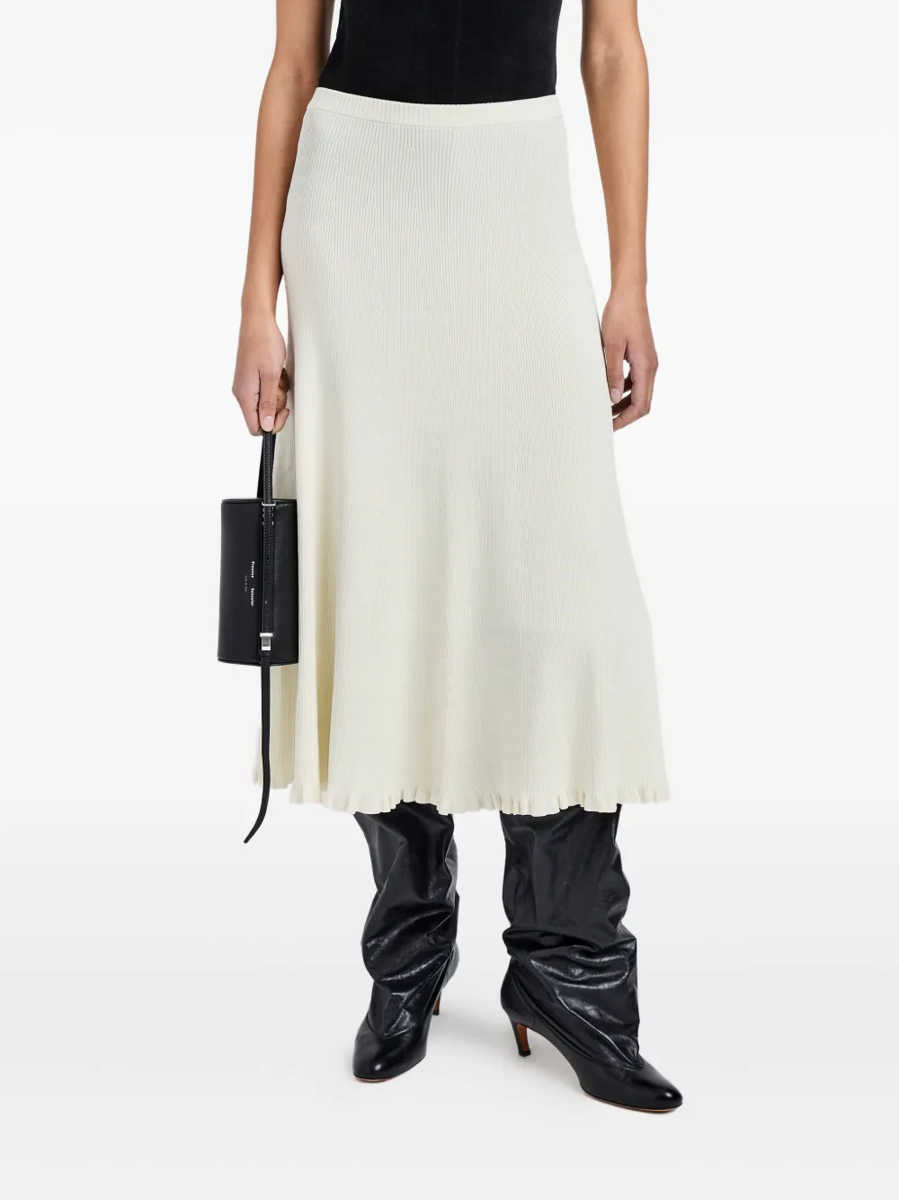 Proenza Schouler White Label Stina Knitted Skirt In White