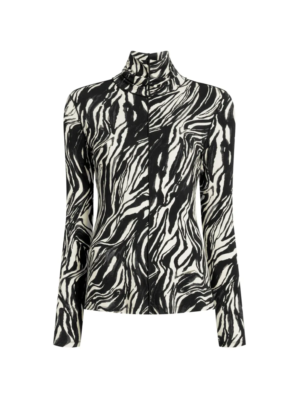 Proenza Schouler White Label Audrey top met marmerprint Zwart