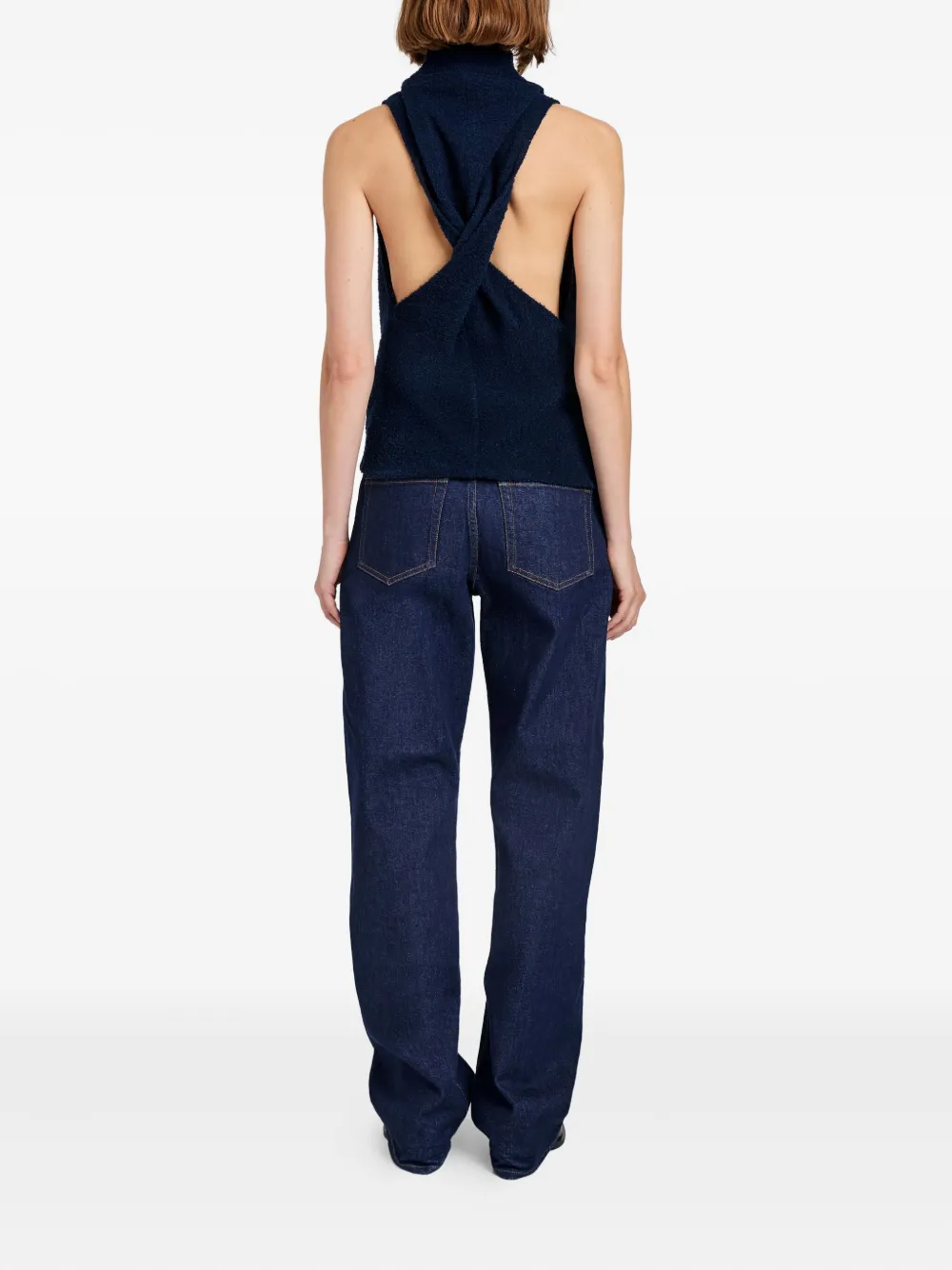 Proenza Schouler White Label Cynthia Cowl-effect Top In Blue