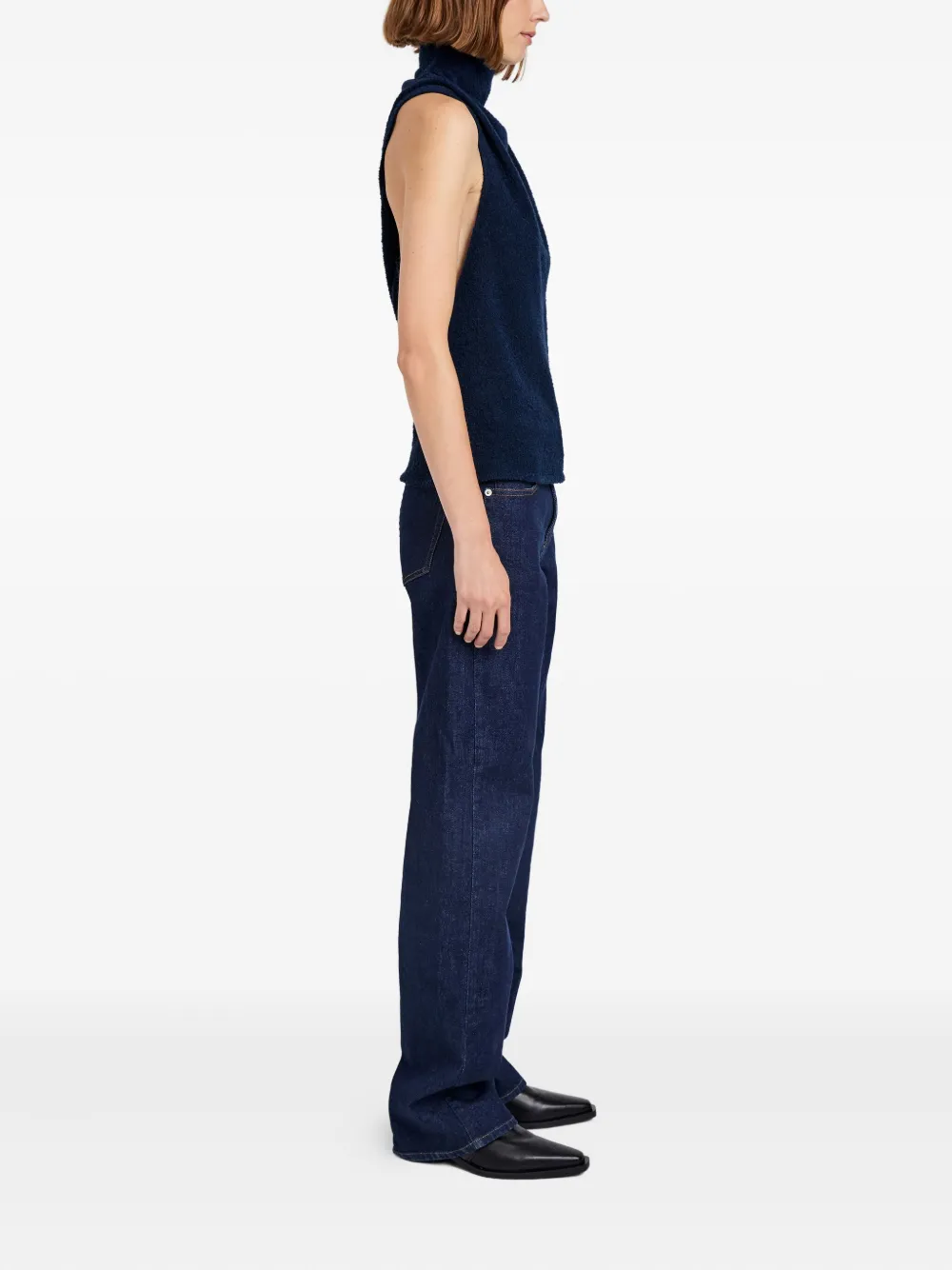Proenza Schouler White Label Cynthia Cowl-effect Top In Blue