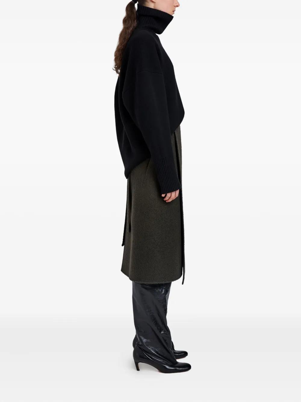 Proenza Schouler Bodhi bouclé twill rok Bruin