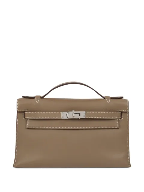Hermès Pre-Owned Kelly Pochette Palladium Clutch