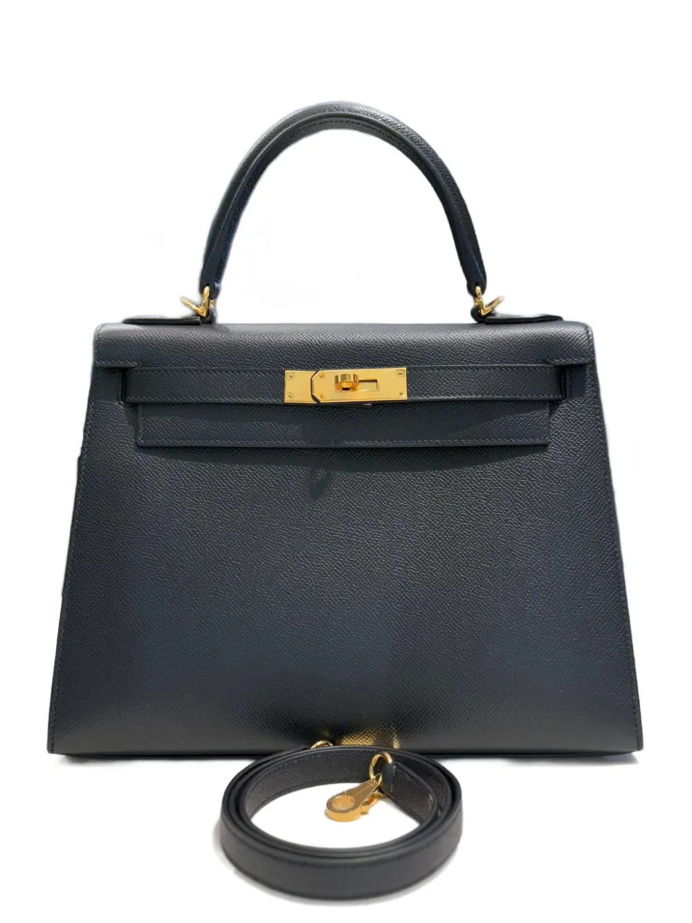 Pre-owned Hermes 2020 Kelly 28 Sellier Tote Bag In Black