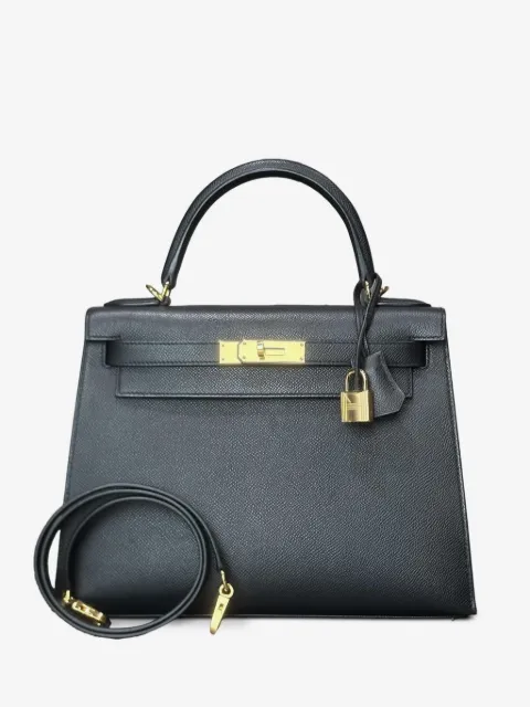 Hermès Pre-Owned 2024 Kelly Sellier 28 Epsom Handtasche mit goldfarbenen Beschlägen 28cm