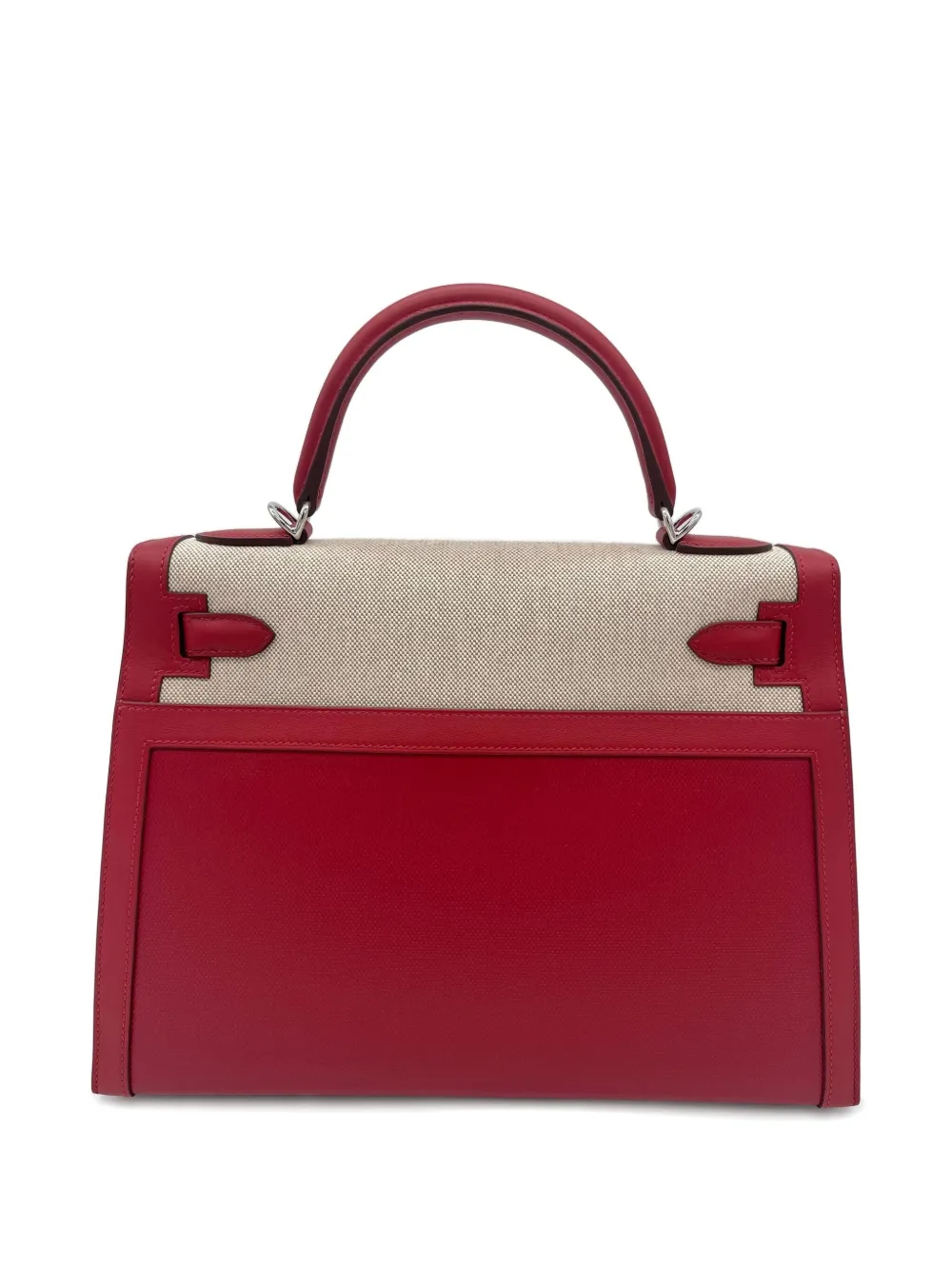 Pre-owned Hermes 2022 Kelly 32 Sellier Tote Bag In Red