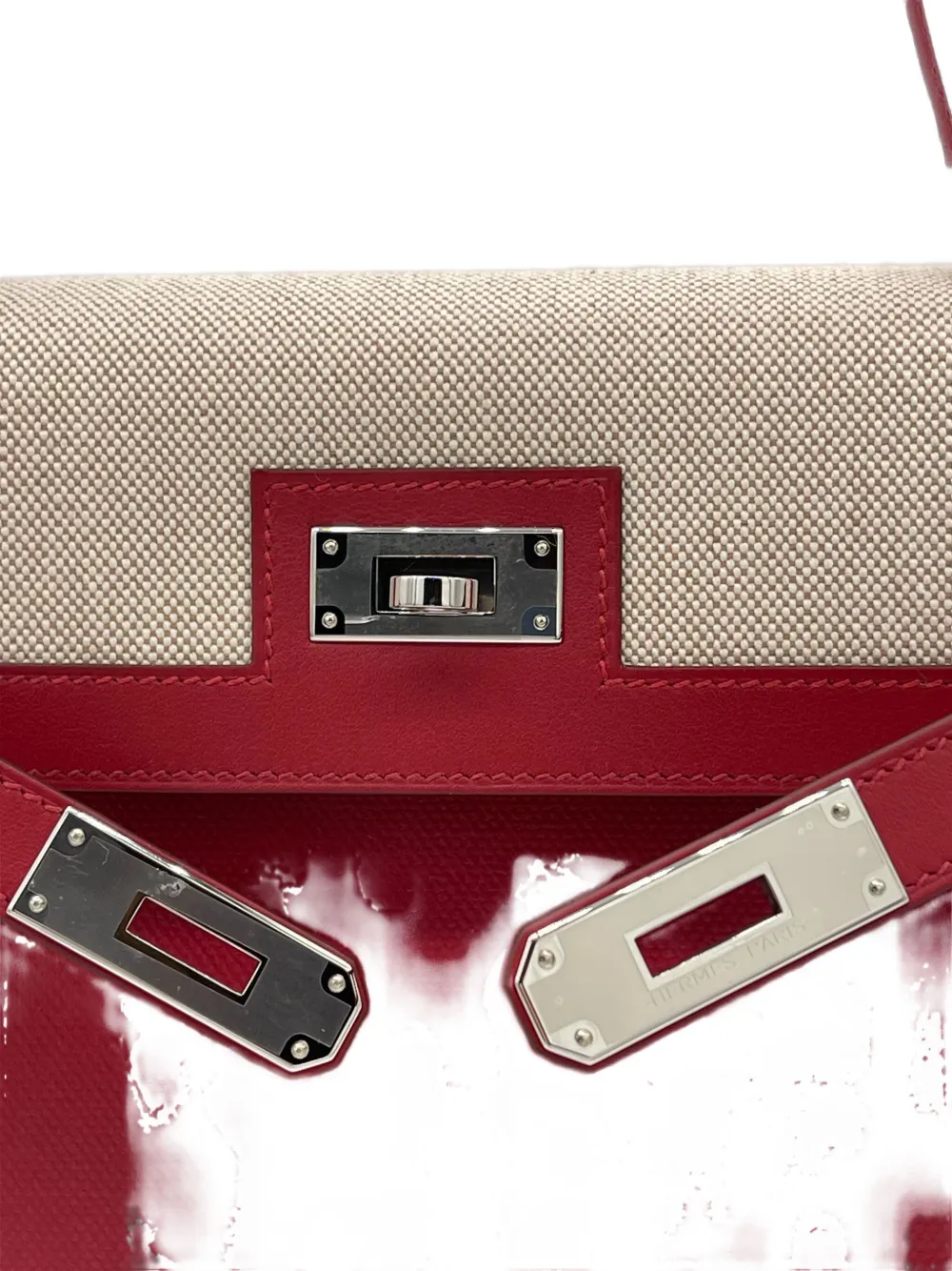 Pre-owned Hermes 2022 Kelly 32 Sellier Tote Bag In Red