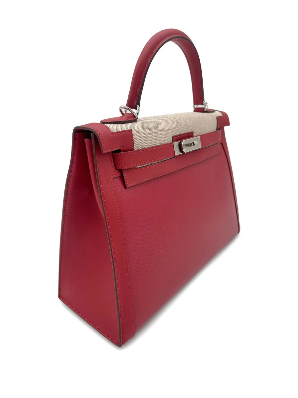 Pre-owned Hermes 2022 Kelly 32 Sellier Tote Bag In Red