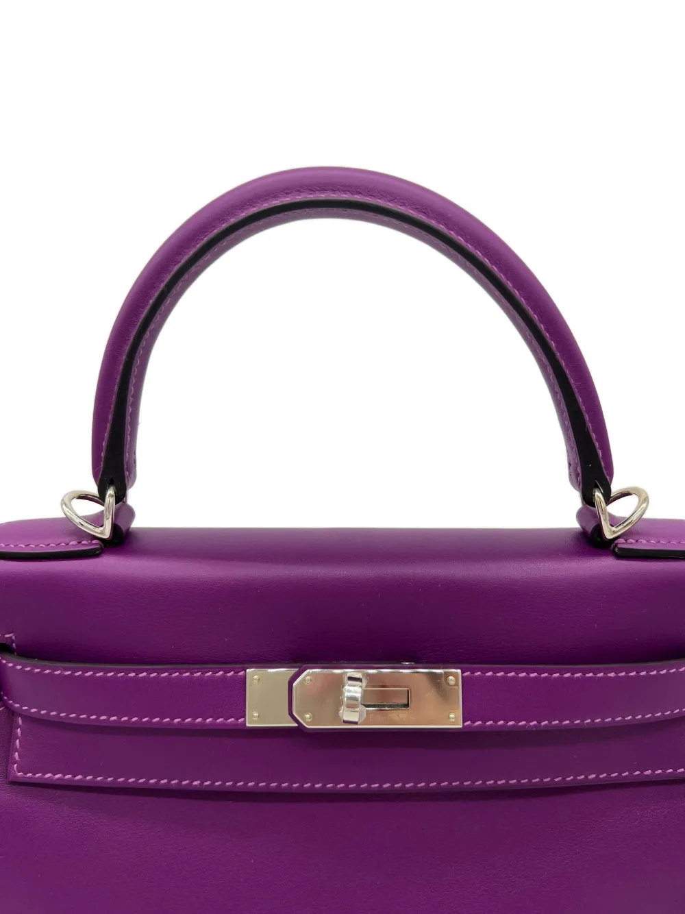 Pre-owned Hermes 2018 Kelly 28 Tote Bag In Purple