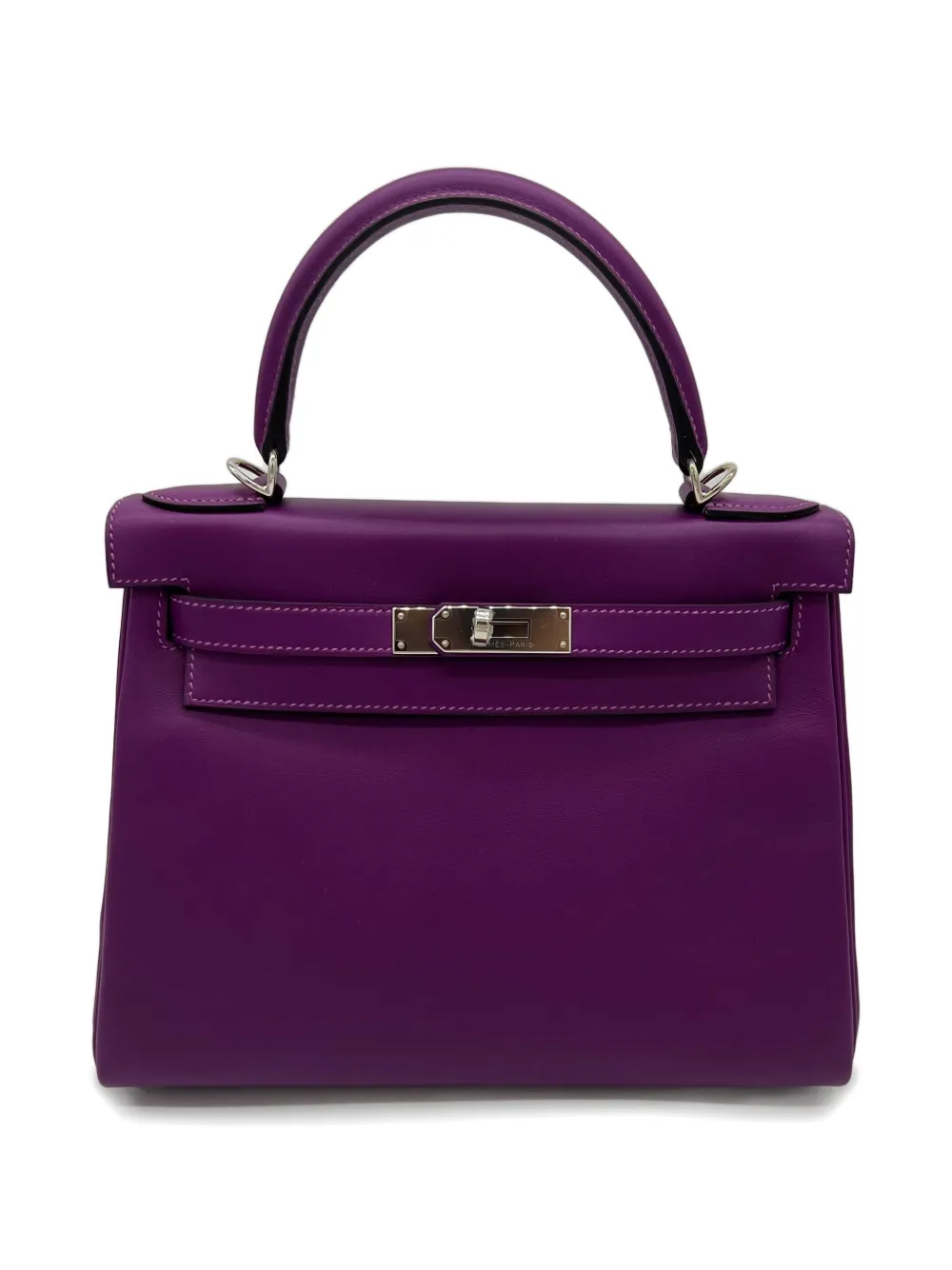 Pre-owned Hermes 2018 Kelly 28 Tote Bag In Purple
