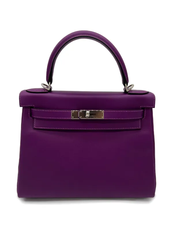 Hermès Pre-Owned 2018 ケリー28 ルトゥルネ スイフト パラジウム