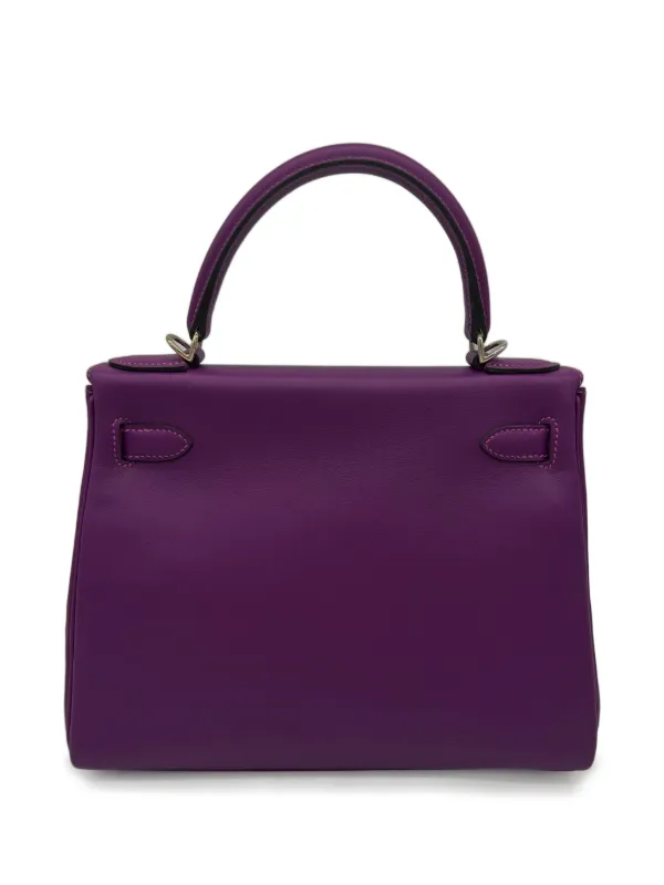 Hermès Pre-Owned 2018 ケリー28 ルトゥルネ スイフト パラジウム