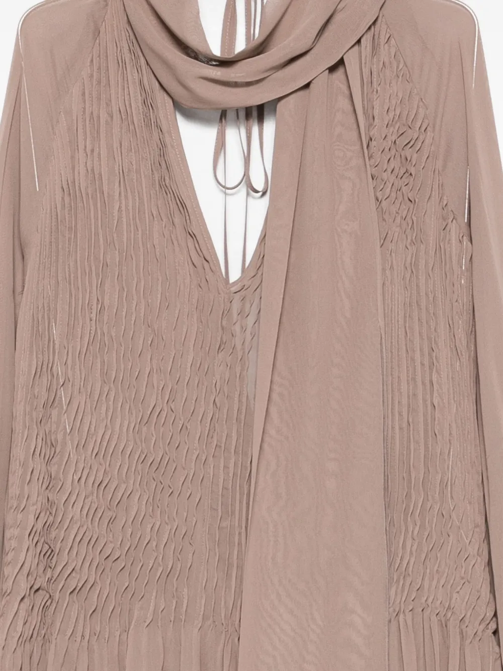 Erika Cavallini Draped Midi Dress In Neutral