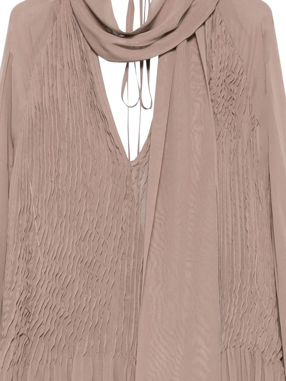 Erika Cavallini Gedrapeerde midi-jurk Bruin