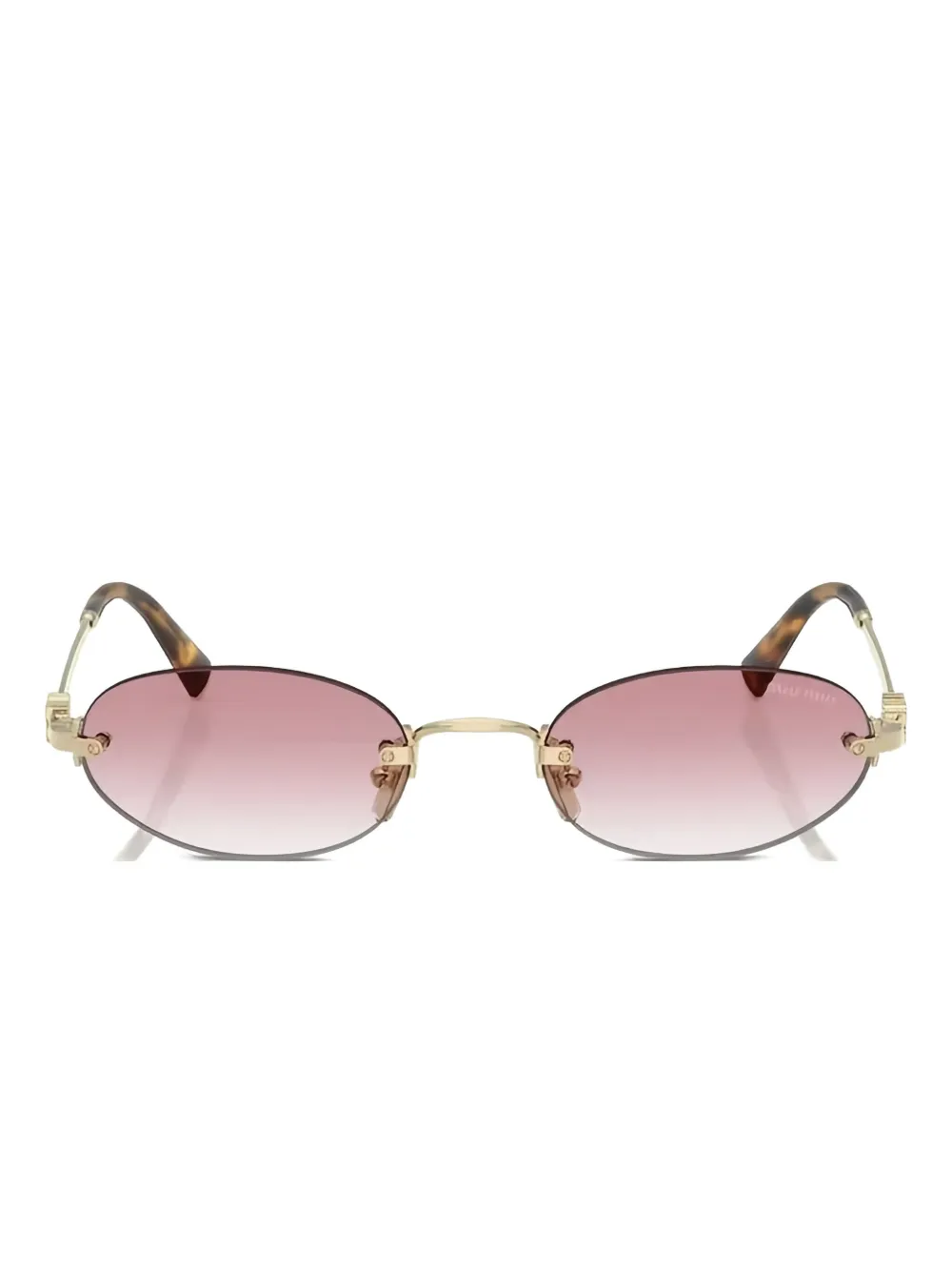 Miu Miu oval-frame sunglasses | Gold | Image 1