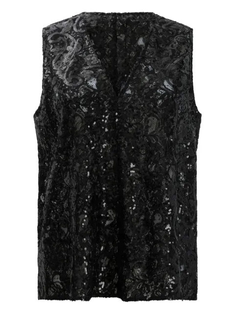 F.It sequin V-neck top