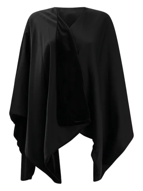 F.It velvet asymmetric cape