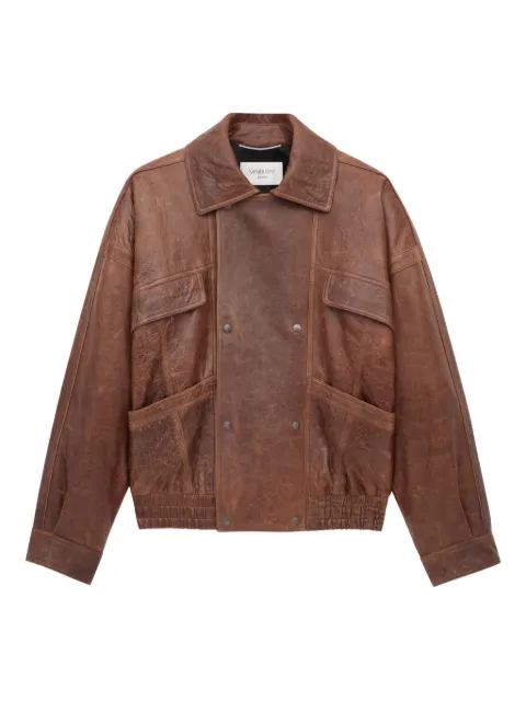 Saint Laurent double-breasted leather jacket