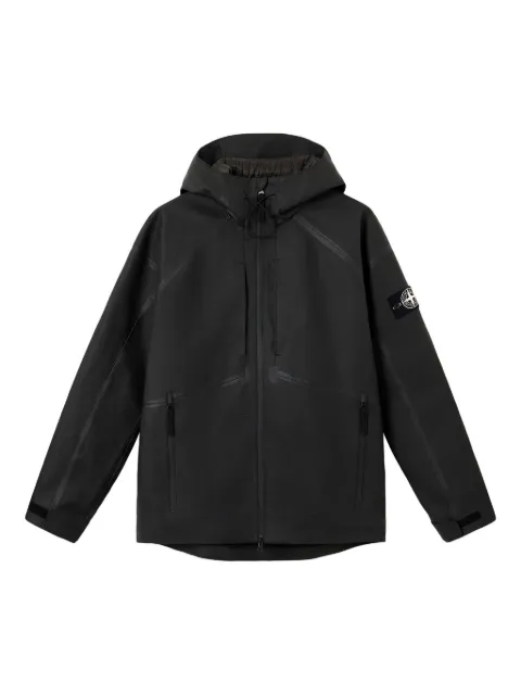 Stone Island chamarra de piel con capucha