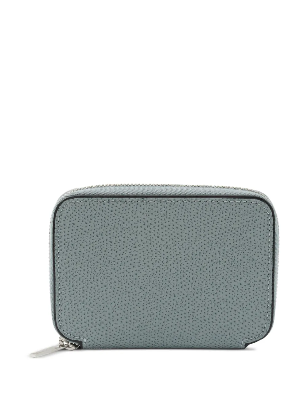 Valextra Zip-fastening Leather Wallet In Gray