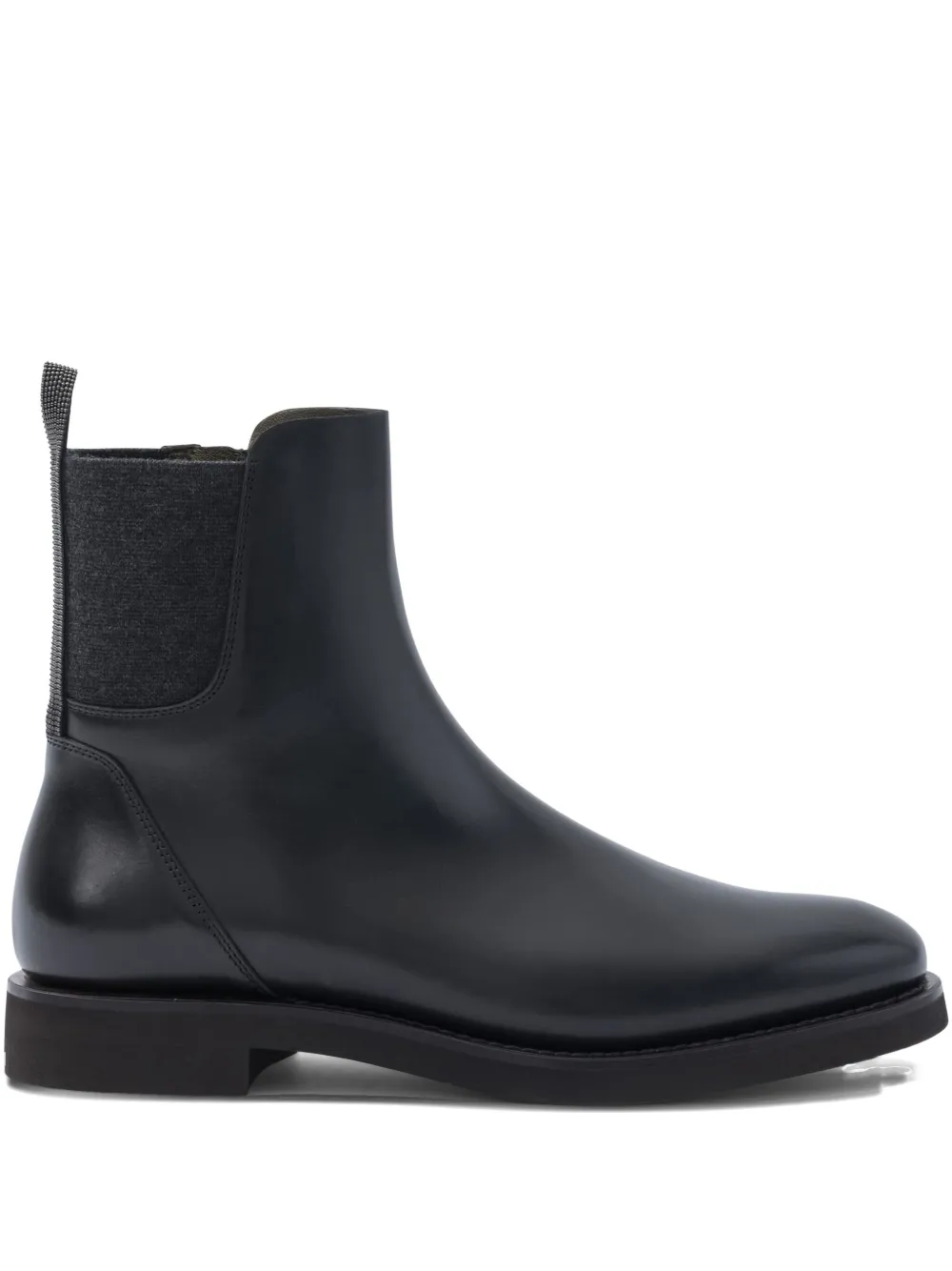Brunello Cucinelli leather chelsea boots | Black | Image 1