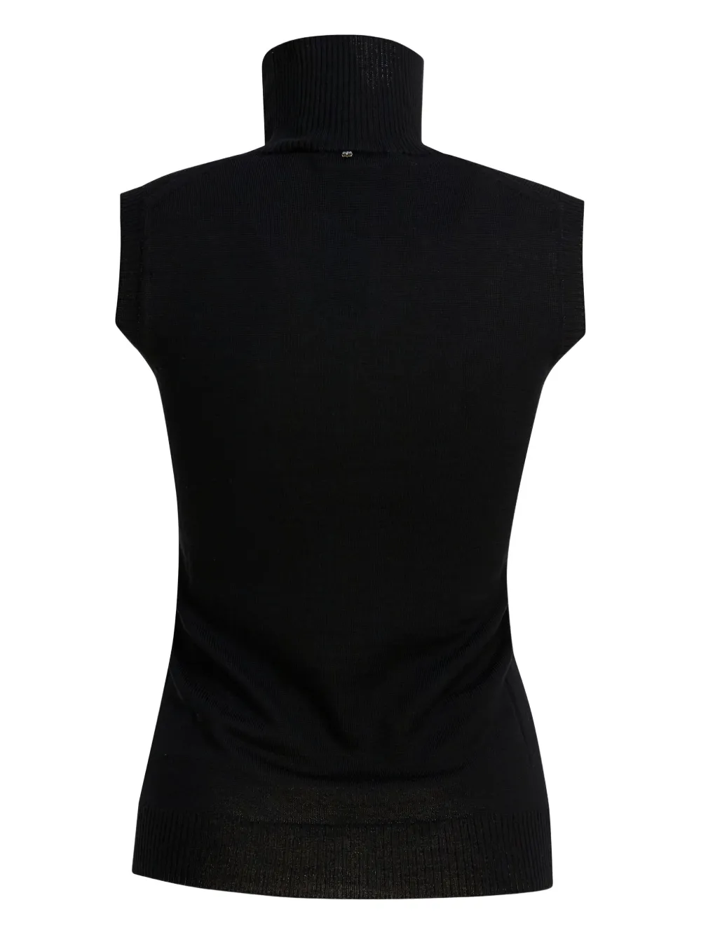 Max Mara Roll-neck Sleeveless Tank Top In Black