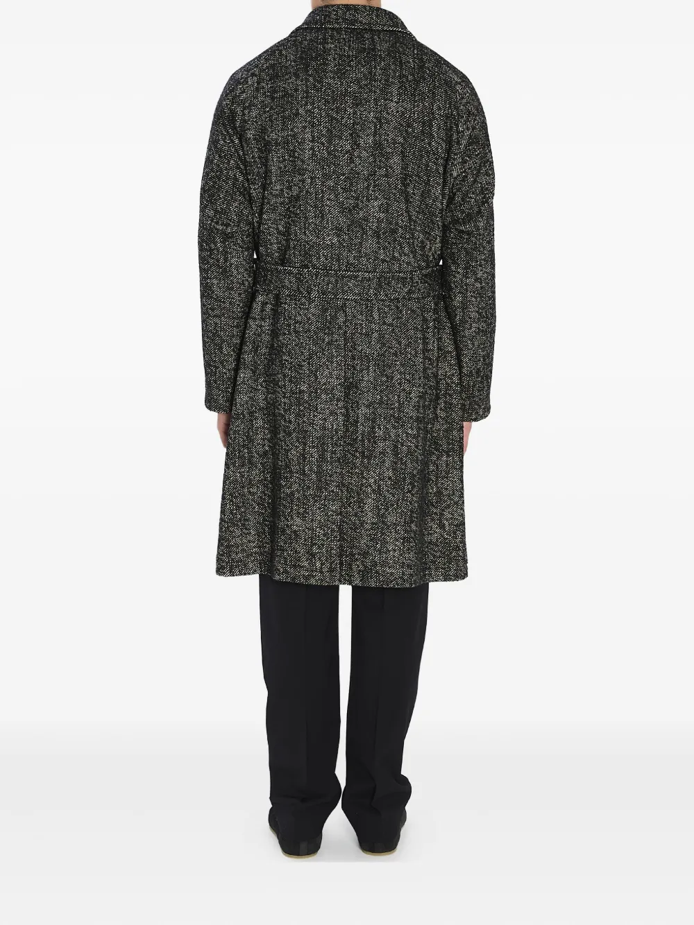 Tagliatore Midi Coat With Central Back Vent In Black