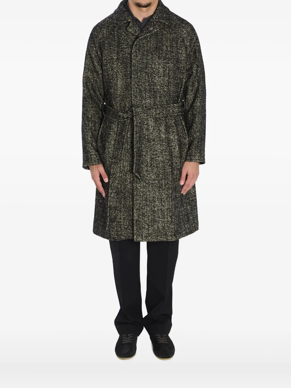 Tagliatore Midi Coat With Central Back Vent In Black
