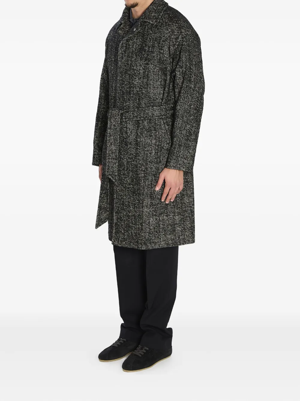 Tagliatore Midi Coat With Central Back Vent In Black