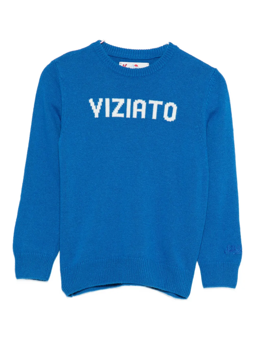 Mc2 Saint Barth Viziato Crew-neck Sweater In Blue
