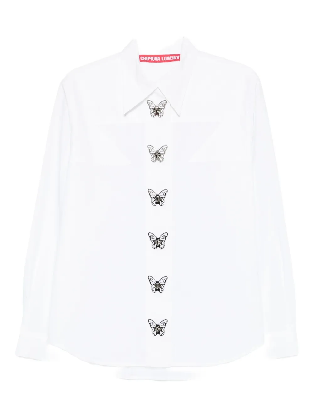 Chopova Lowena Butterfly-embellished Shirt In White