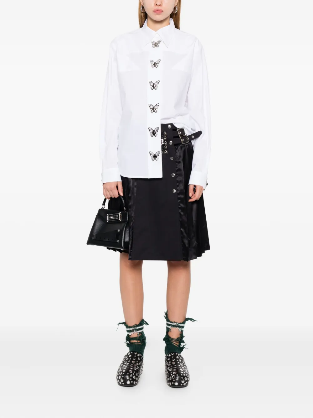 Chopova Lowena Butterfly-embellished Shirt In White