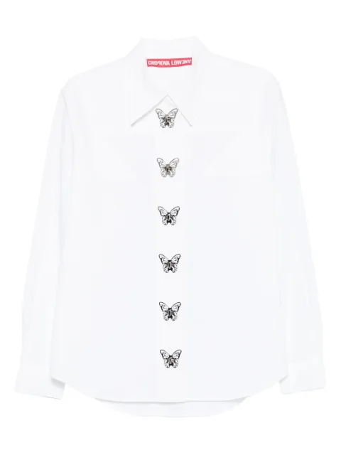 Chopova Lowena camisa con detalle de mariposa